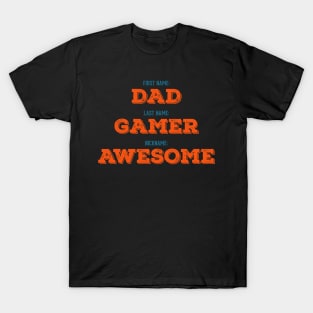 Awesome Gamer DAD T-Shirt